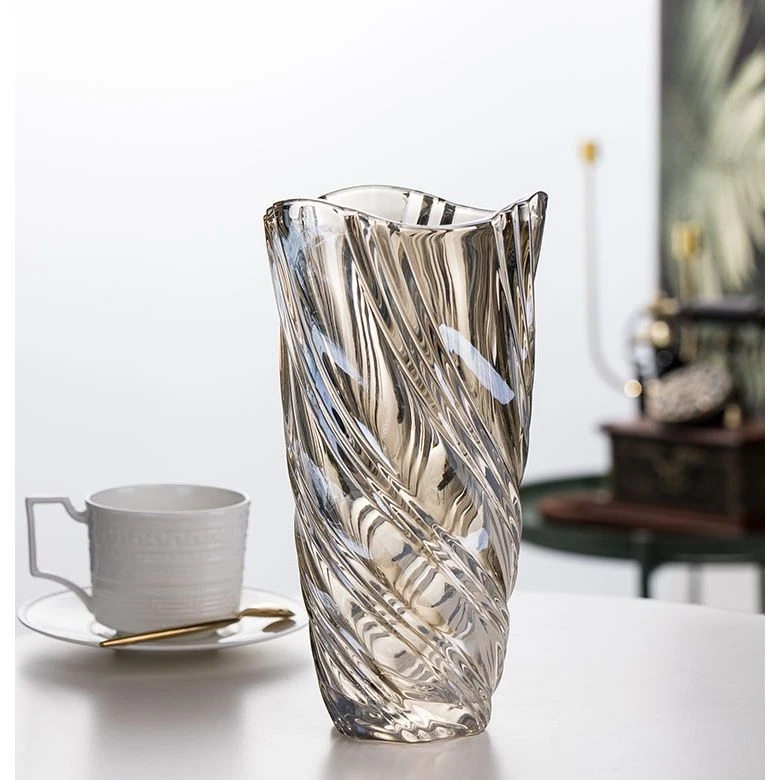 韩式轻奢琉光水晶玻璃花瓶客厅装饰器皿摆件工艺品