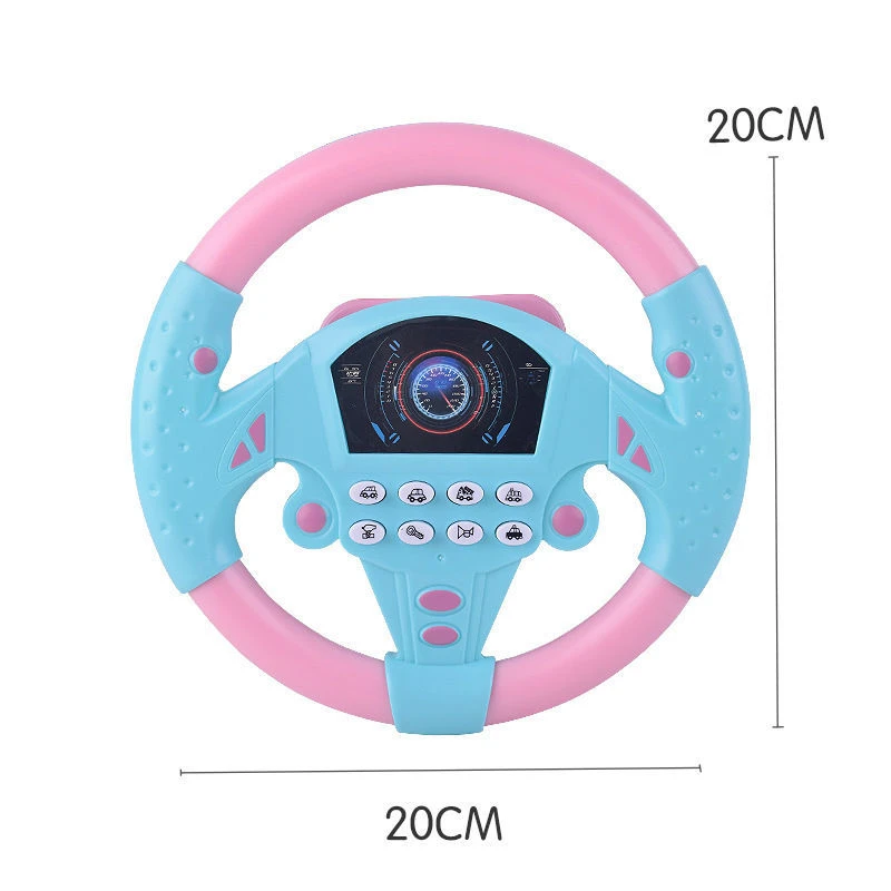 儿童副驾驶网红方向盘塑胶玩具中性宝宝汽车后排后座爸爸模拟驾驶
