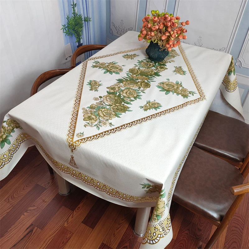 (140*180)加厚桌布茶几布长方形桌布防水家用防油台布PVC防烫