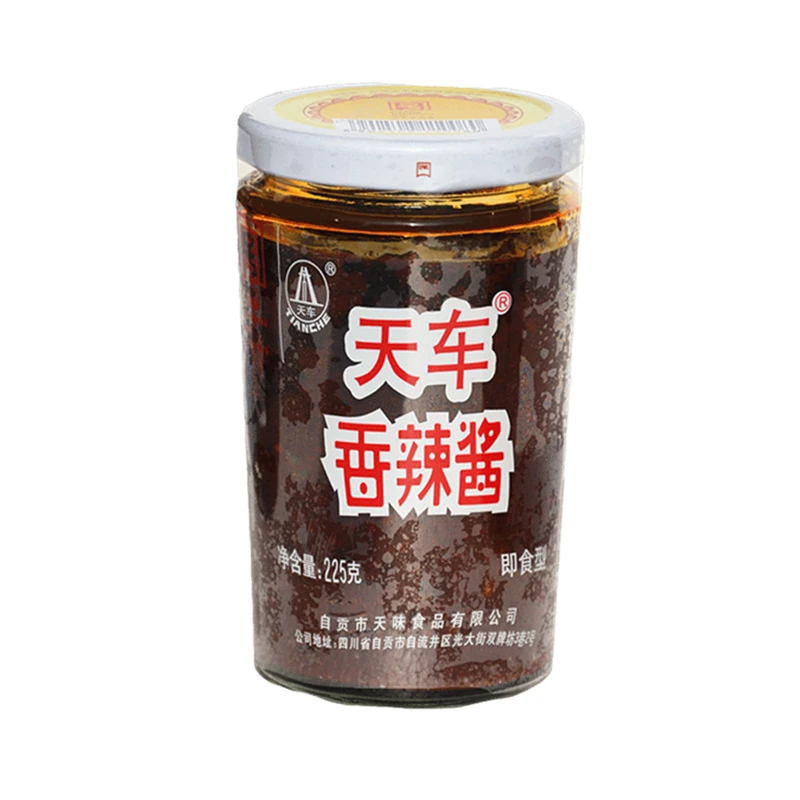 四川天车牌香辣酱225g麻辣椒酱烧烤火锅蘸下拌饭面酱川菜调料