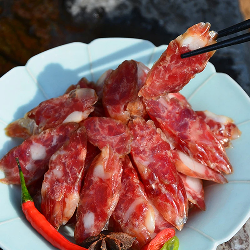 卫食园纯肉手工肠380g袋切肉手工肠广式口味咸中带甜三肥七瘦