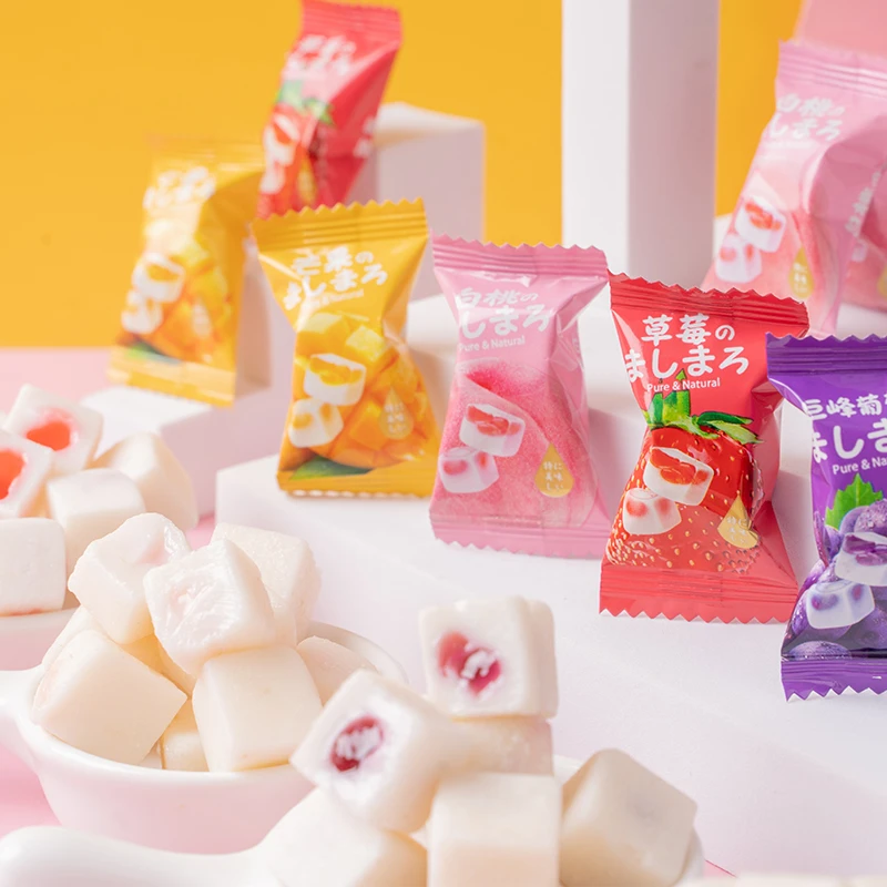 爆浆水果汁软糖混合味夹心糖果高颜值办公室网红休闲结婚喜糖零食