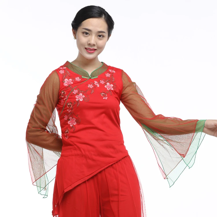 FANER DANCE/范儿丹斯国风绣花上衣蹈服装民族风中老年套装2020