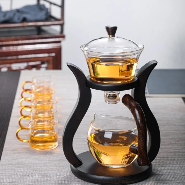 【宇舟】宫灯款玻璃自动茶具套装办公室居家泡茶大容量功夫茶道