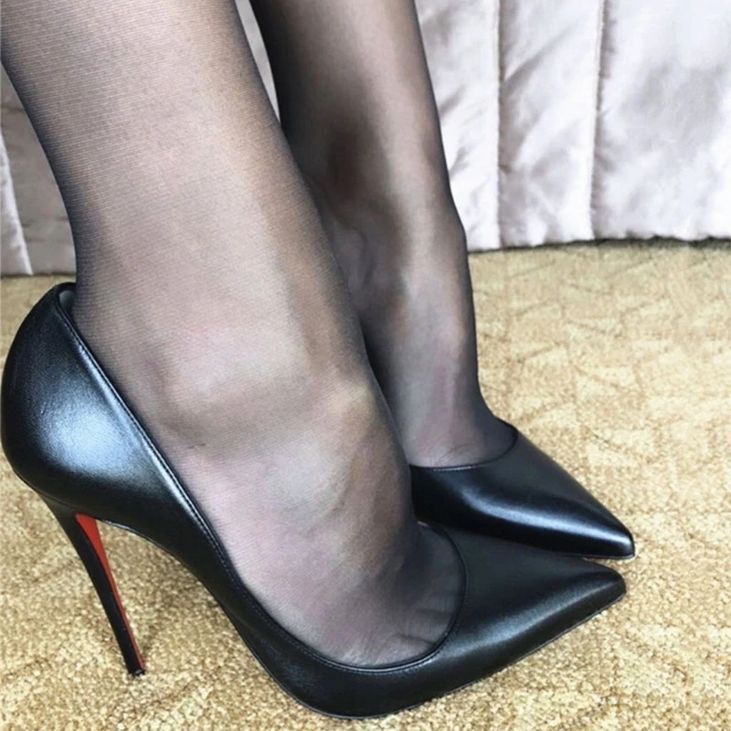 性感高跟鞋女新款女鞋尖头12cm超高跟鞋 细跟 大小码 34-46浅口