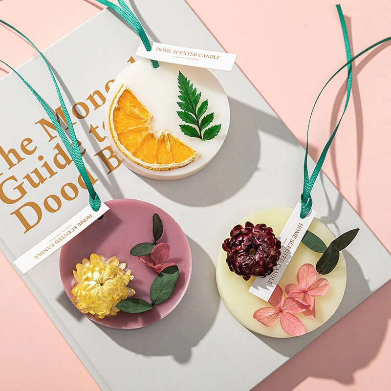 梦川圆形衣柜香薰蜡片衣橱留香无火香膏精油香氛家用固体蜡块挂件