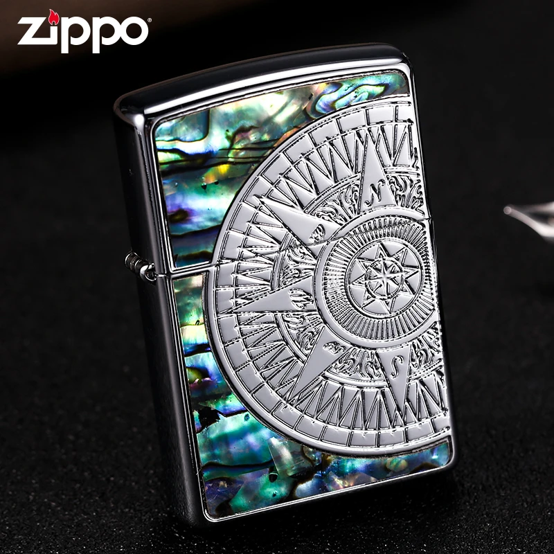 ZIPPO芝宝美国正版打火机zoppo爱情海罗盘防风煤油正品DY9902GQ