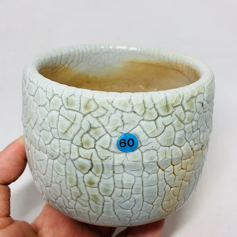 惊【孤品】艺术家栾波 柴燒志野蚯蚓走泥紋茶碗 手工陶瓷茶具7190