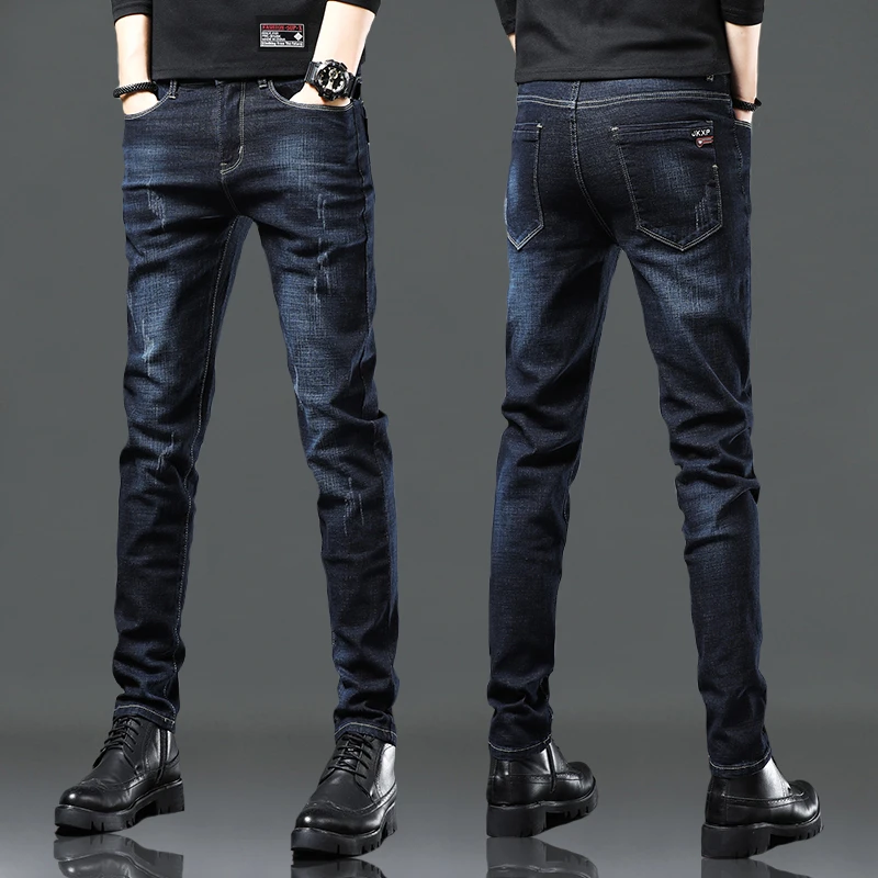 【Cebrodz】牛仔裤男春季新款修身潮牌男士小脚裤休闲百搭裤子X0009