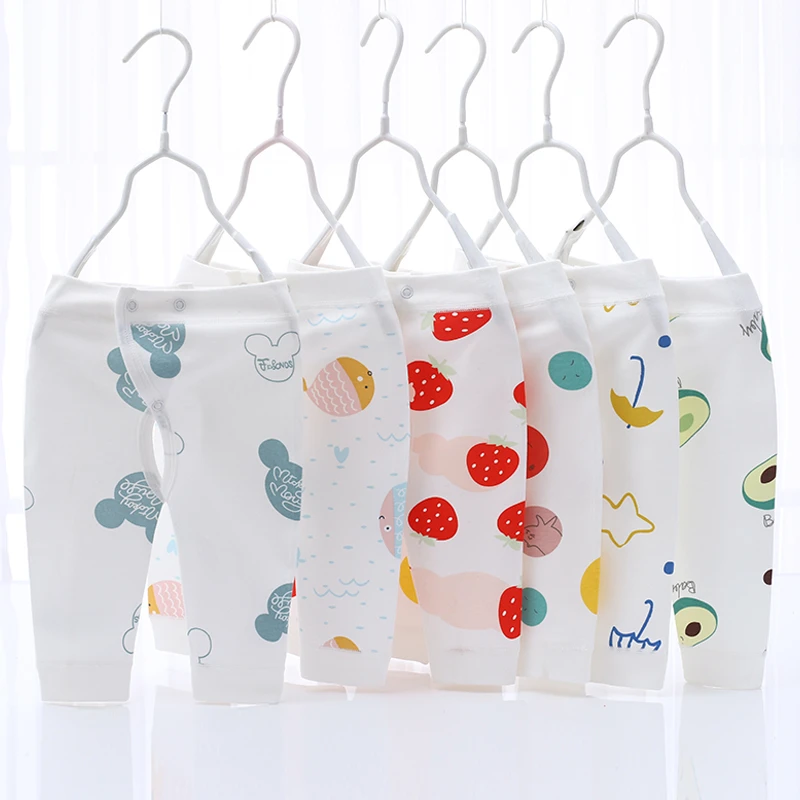 七采雏菊四季纯棉宝宝裤子新生儿0-3-9个月婴儿裤子薄款打底周岁