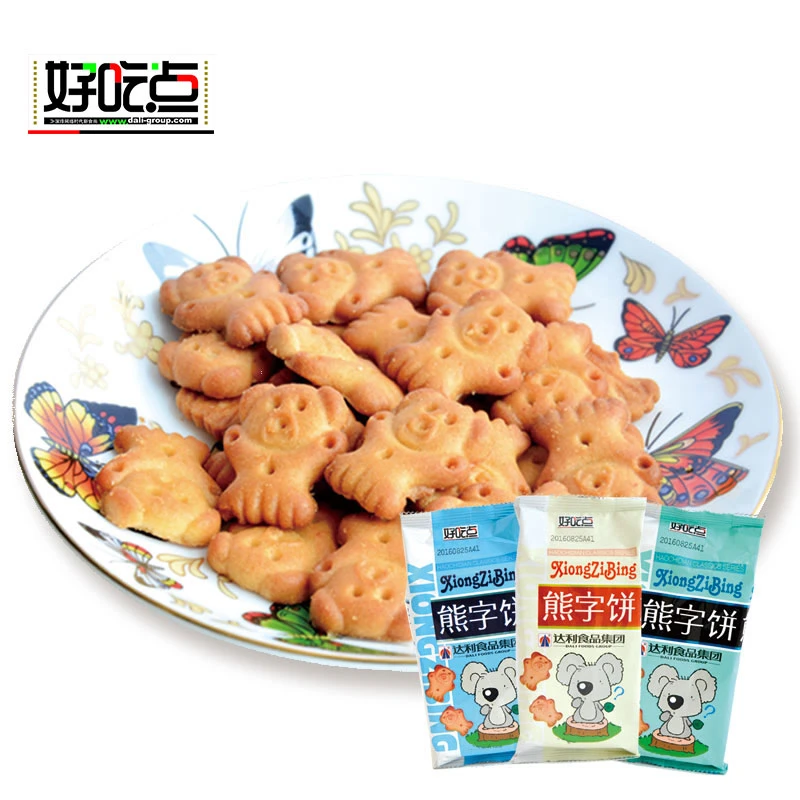 达利园好吃点小熊字饼干小包装儿童休闲零食品小吃散装5包约210g