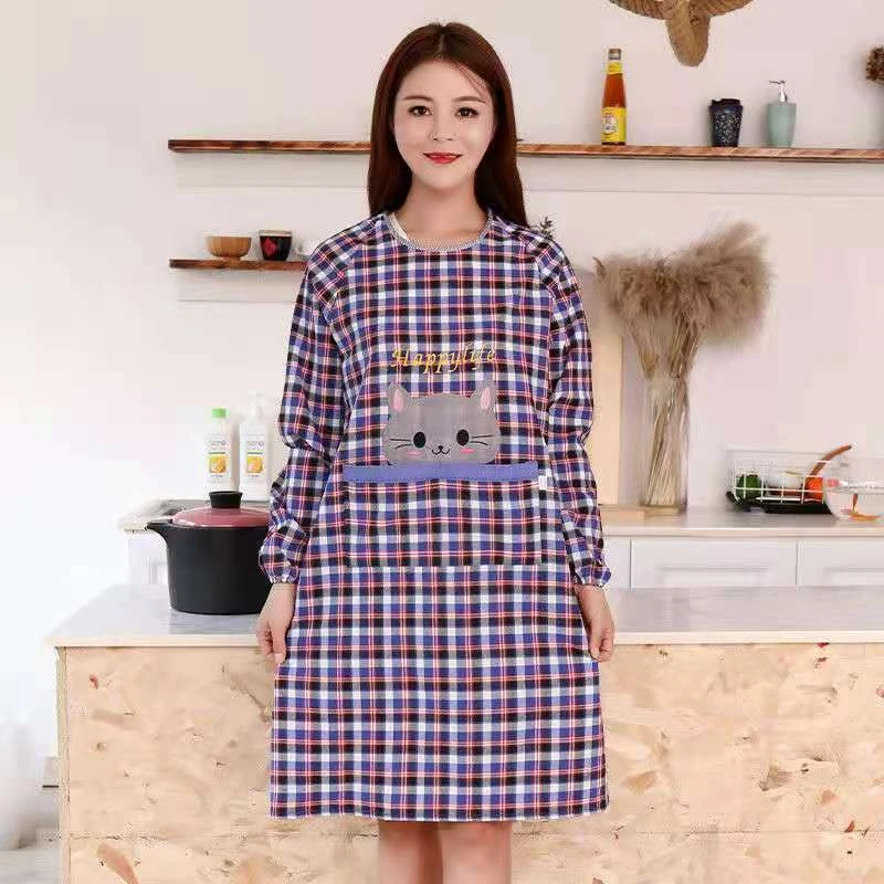 JIAQILI/佳绮利围裙长袖厨房家用防油防污洋气女时尚餐厅定制广告