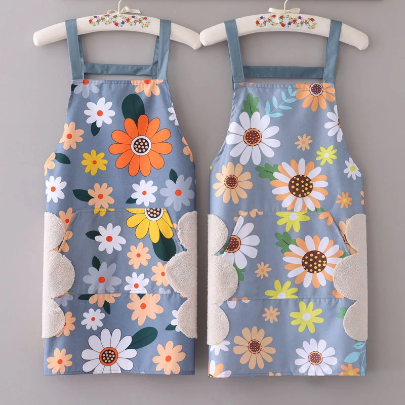 围裙防水防油罩衣女士家用厨房上班工作服男无袖时尚围腰定制LOGO