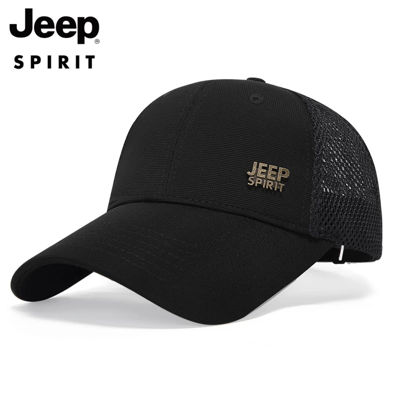 JEEPSPIRIT帽子男网眼帽青年男士春夏太阳鸭舌帽百搭速干时尚