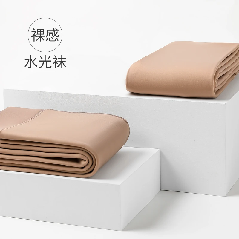 裸感春秋冬水光袜女加绒加厚光腿神器透肤钢丝袜单层打底裤裤袜