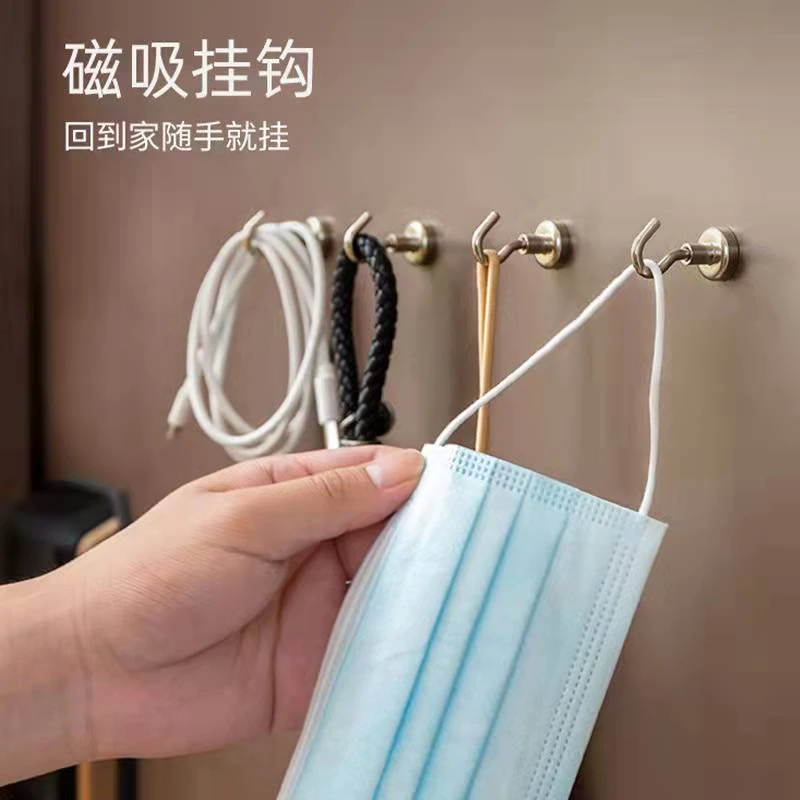 可移动强磁挂钩磁吸无痕收纳挂钩杂物收纳钩便携式壁挂式家用创意