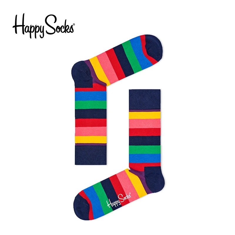 HappySocks瑞典潮牌 夏季条纹时尚ins潮袜棉袜STR01-6001