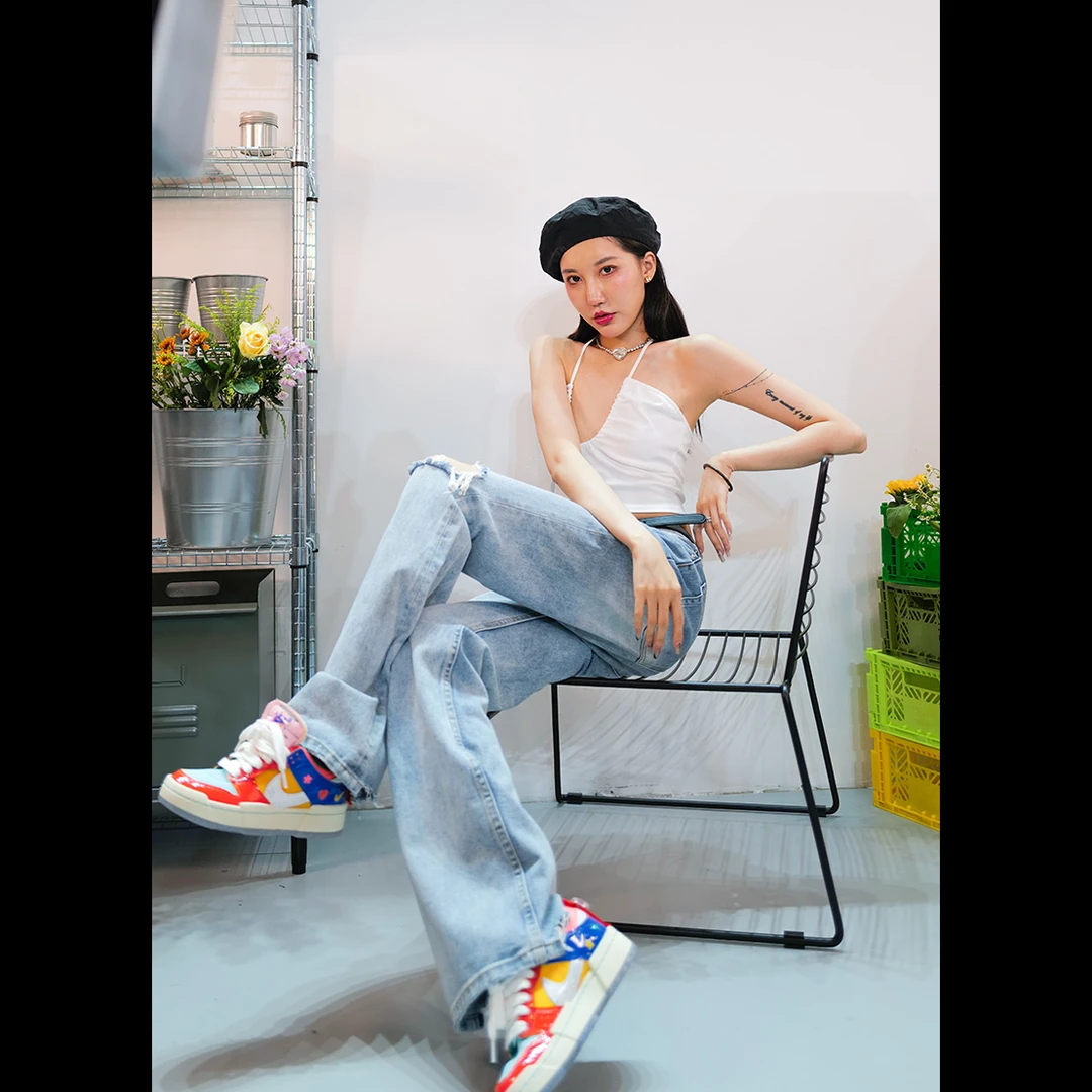 175加长高个chao极显腿长的浅蓝色破洞牛仔裤拖地裤2025新款