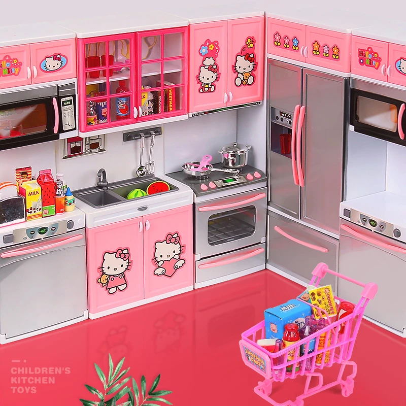 厨房孩子玩具儿童女孩过家家迷你仿真做饭小厨具冰箱双开门