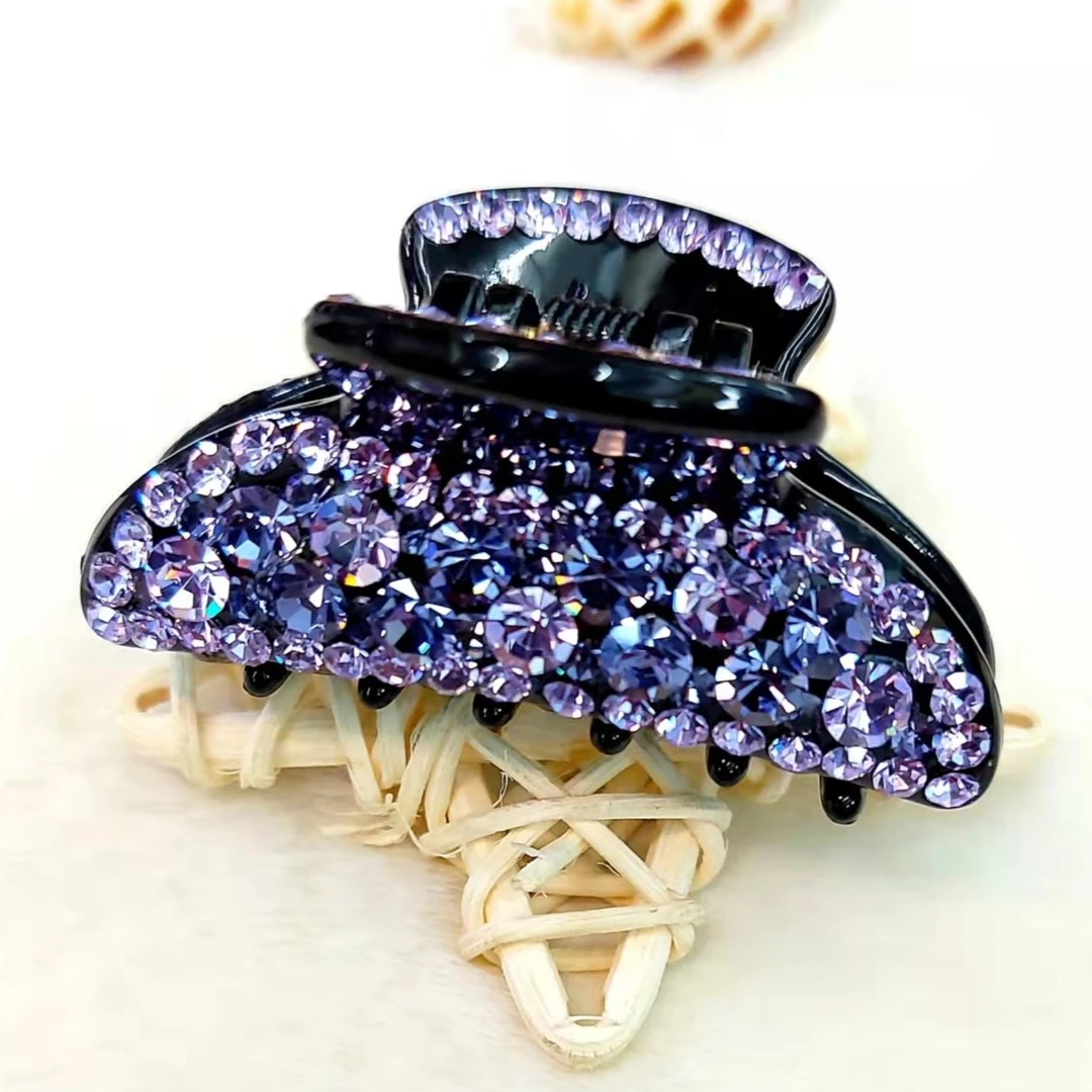 新品低奢用心款满钻中号抓夹