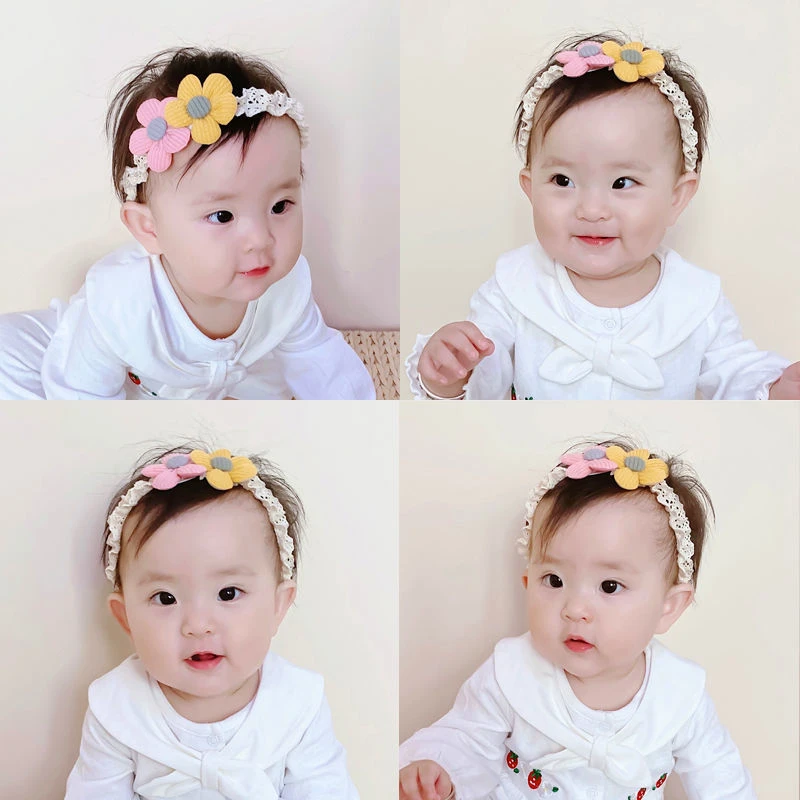 婴儿发带公主可爱女宝宝新生儿花朵头饰婴幼儿百天周岁儿童发饰