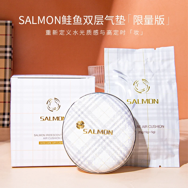 SALMON鲑鱼双层气垫限量版20g(15g + 5g)遮瑕细腻不卡粉防汗