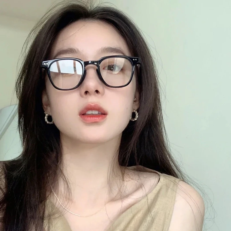 【粉丝专享】F05韩版ins复古眼镜框女潮圆脸黑色方形素颜近视眼镜
