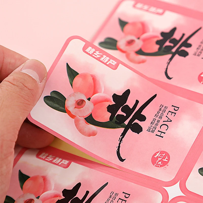 丁峰包装【400贴】水蜜桃标签贴纸