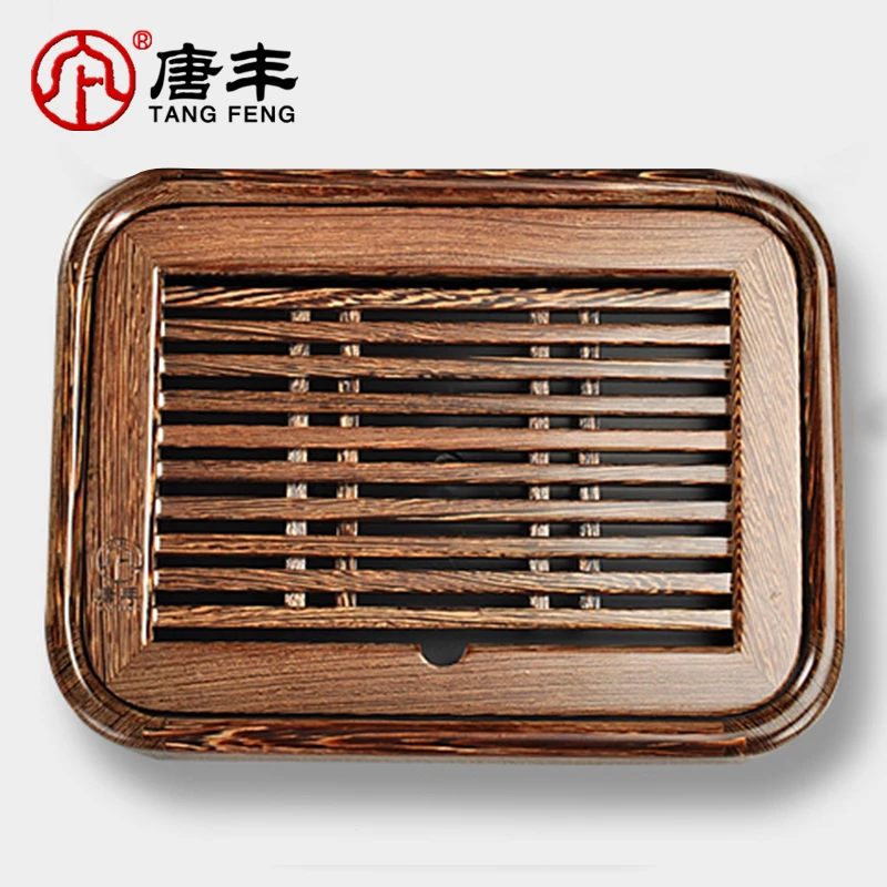 唐丰茶盘茶台家用实木储水茶海实木茶盘小型干泡台干泡盘茶托盘