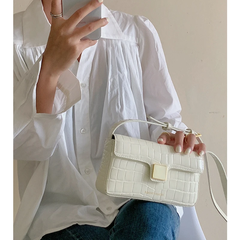 AbbottVINTAGE【珐琅长方包】牛皮简方包单肩斜挎包小众小包包