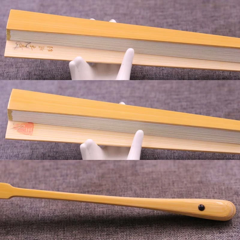 D28号收藏名家董才明手工精制10年老料玉竹折扇子95寸16方文玩扇