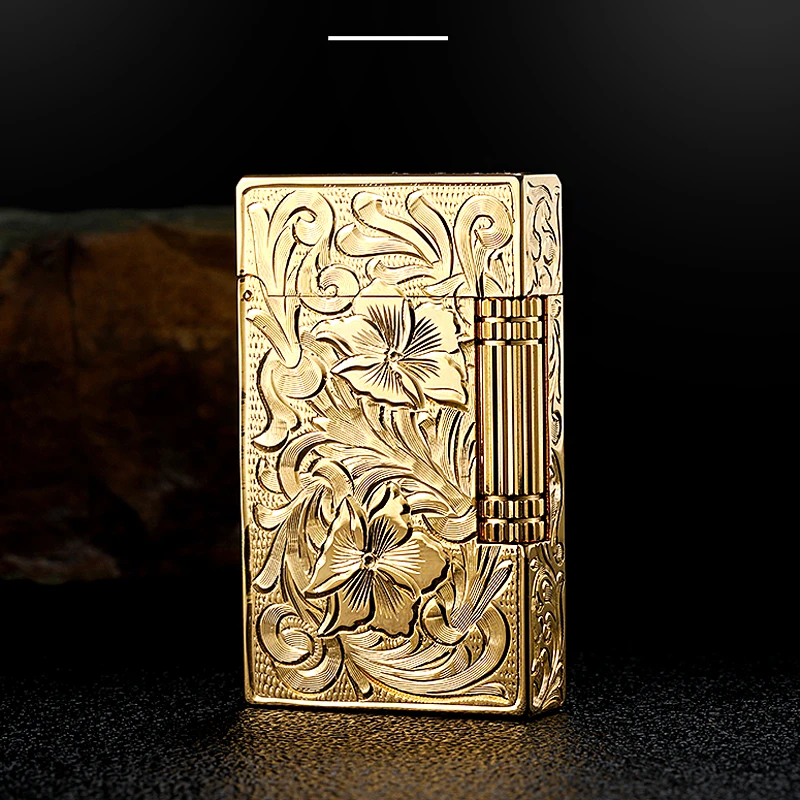 S.dubtnt 法国都柏特充气朗声打火机纯手工雕刻唐草创意精品包邮