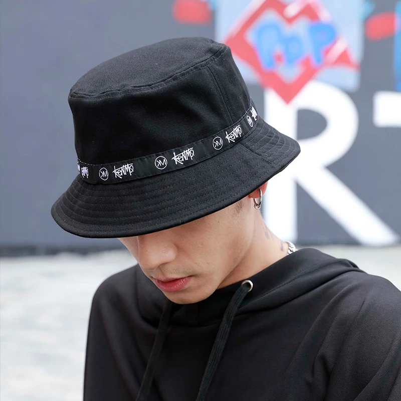 渔夫帽男女士潮牌嘻哈街头欧美遮阳防晒字母ins个性潮流帽子