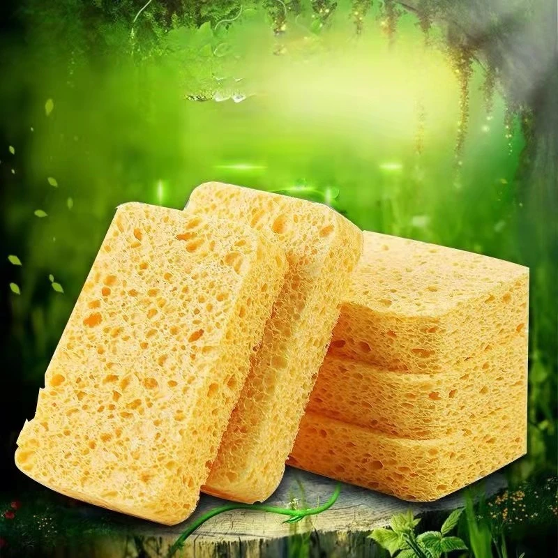 擦锅洗碗清洁海绵擦家用吸水加厚不沾油去污木浆棉碗刷双面洗锅