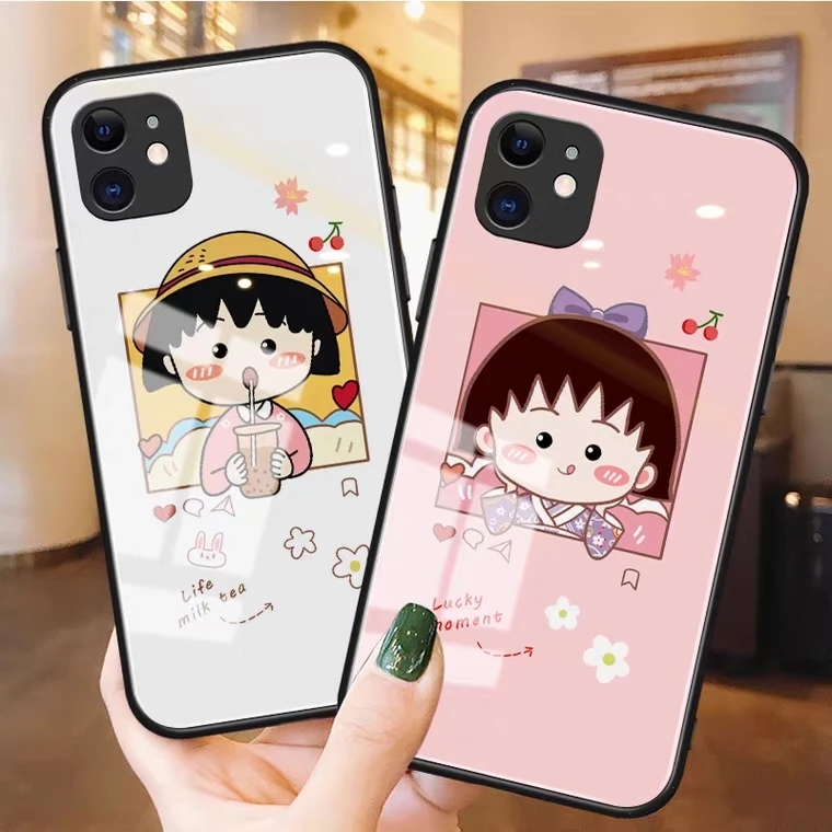 苹果13/华为/OPPO/vivo/小米 樱桃小丸子可爱女生个性定制手机壳