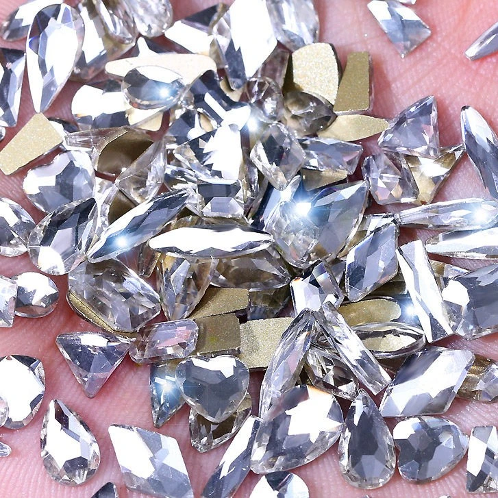 (100颗)春柚美甲饰品透白美甲钻新款钻饰指甲装饰混装网红爆款钻