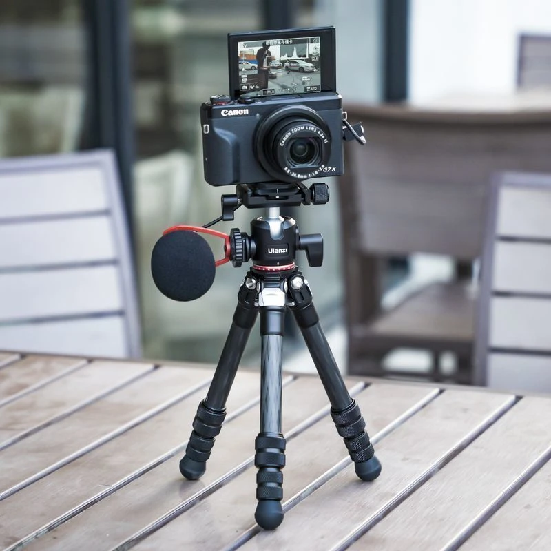 优篮子UlanziMT-20单反微单摄影便携碳纤维三脚架vlog自拍录像