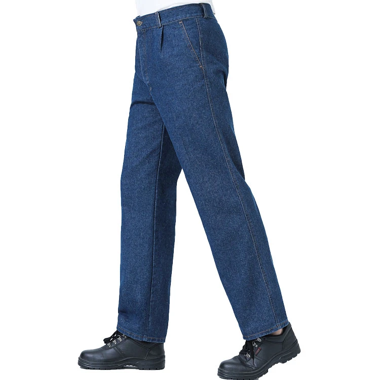 秋冬加厚牛仔工作服裤子耐磨防烫电焊汽修工厂车间劳保服工装裤子