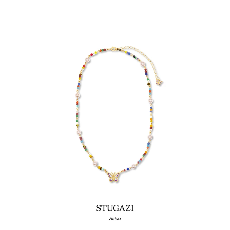 STUGAZI铜合金贝珠（仿珍珠）项链STUGAZI AFRICA 彩珠项链