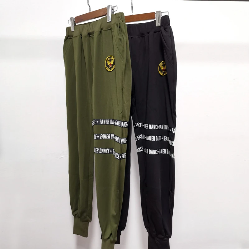 曳步舞时尚男裤字母广场舞服装新款休闲运动裤子潮流百搭KZ5002
