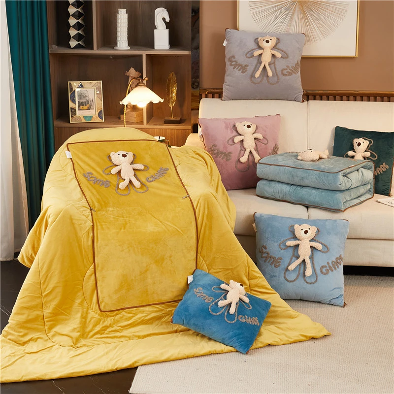 限-【细绒孤品大号】四季抱枕被两用折叠二合一睡枕多功能靠垫被