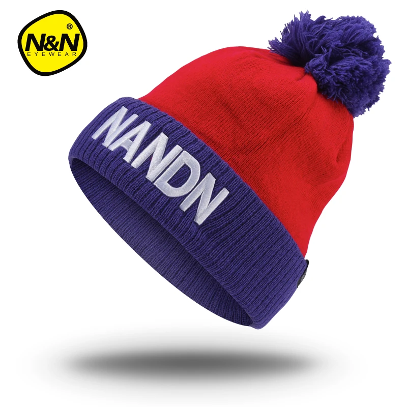 南恩NANDN冬季户外男女情侣款韩版潮帽毛线针织帽保暖帽滑雪