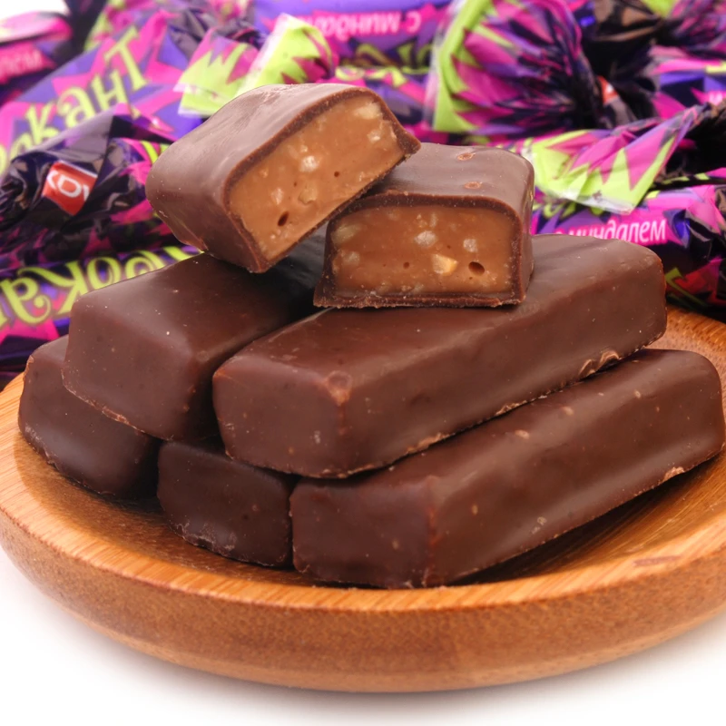 包邮俄罗斯原装进口紫皮糖巧克力糖果500克/袋