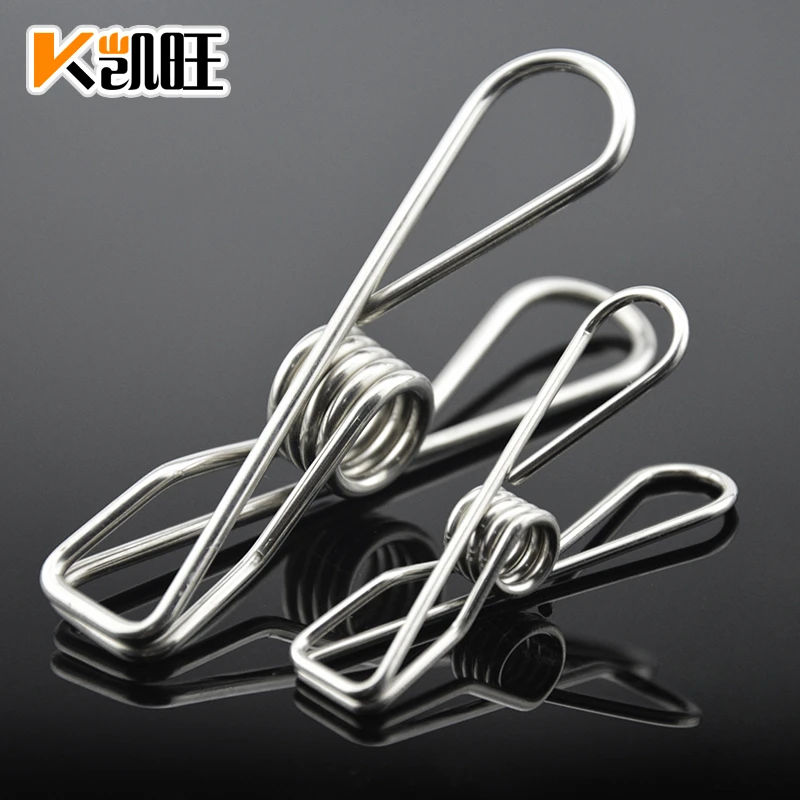 不锈钢夹子晾衣服弹簧防风夹封口夹耐用晾晒衣袜子夹强力防掉落