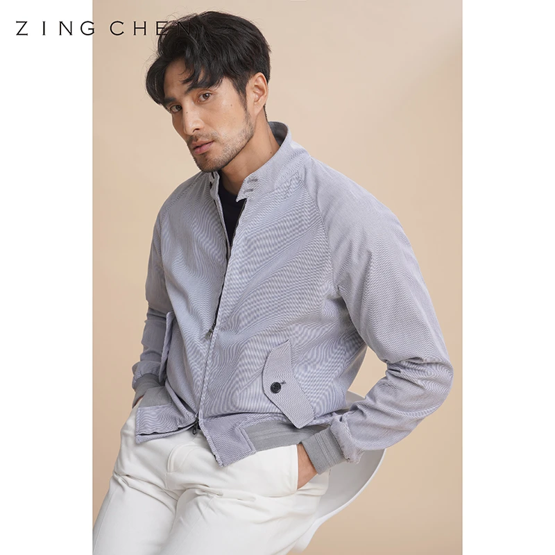【高定生产线制】ZINGCHEN男装定织螺纹 意式G9哈灵顿夹克外套