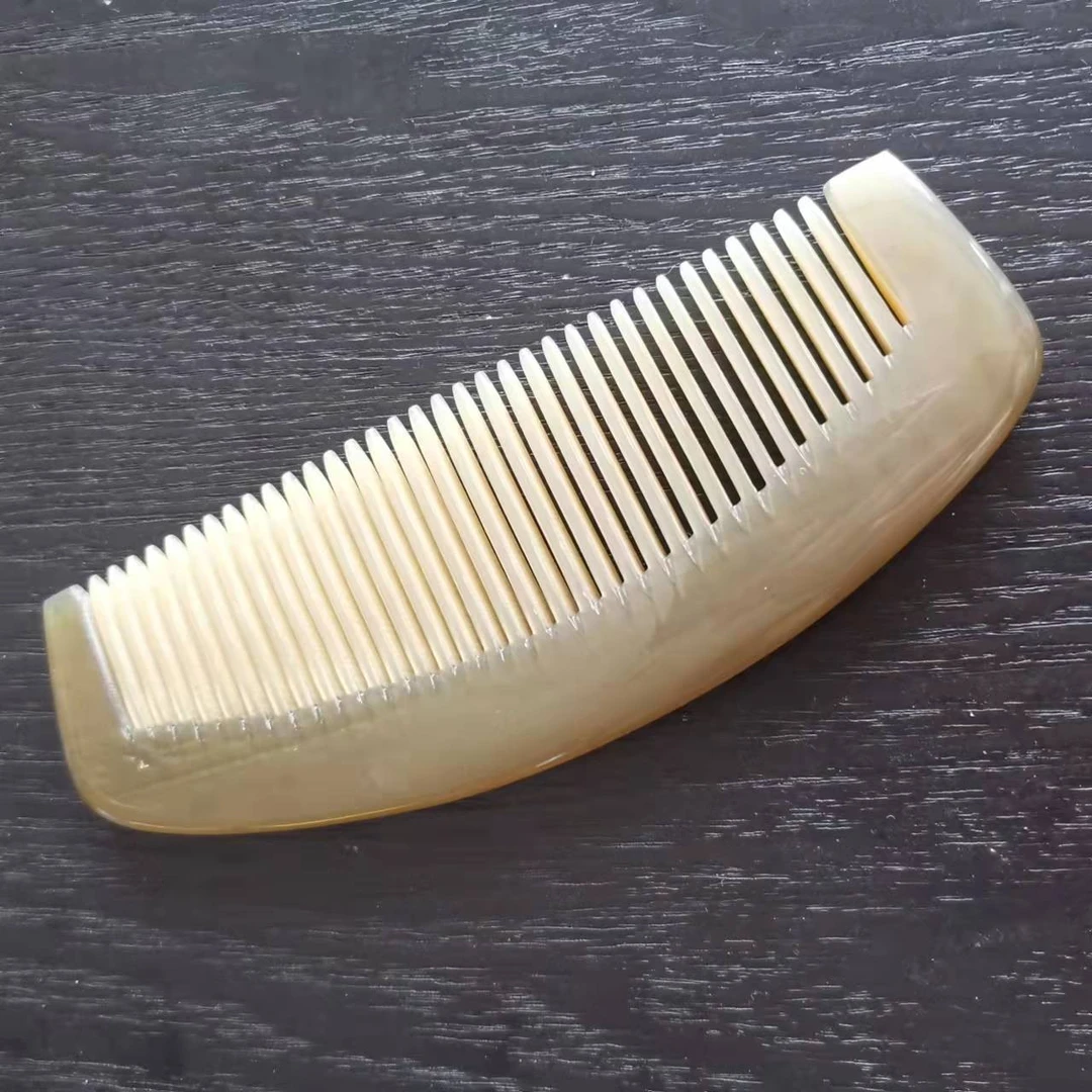精品包包梳  无柄牛角梳约12厘米  老家特产手工牛角梳