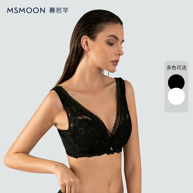 慕若芊丝丝心动内衣薄款聚拢蕾丝性感调整收副乳文胸调整型背心式
