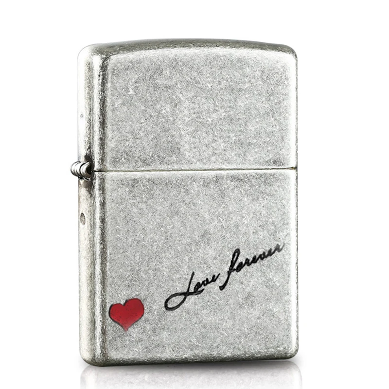 ZIPPO/之宝打火机【红星五角星】仿古银做旧蚀刻填漆防风DYJ1H1X1