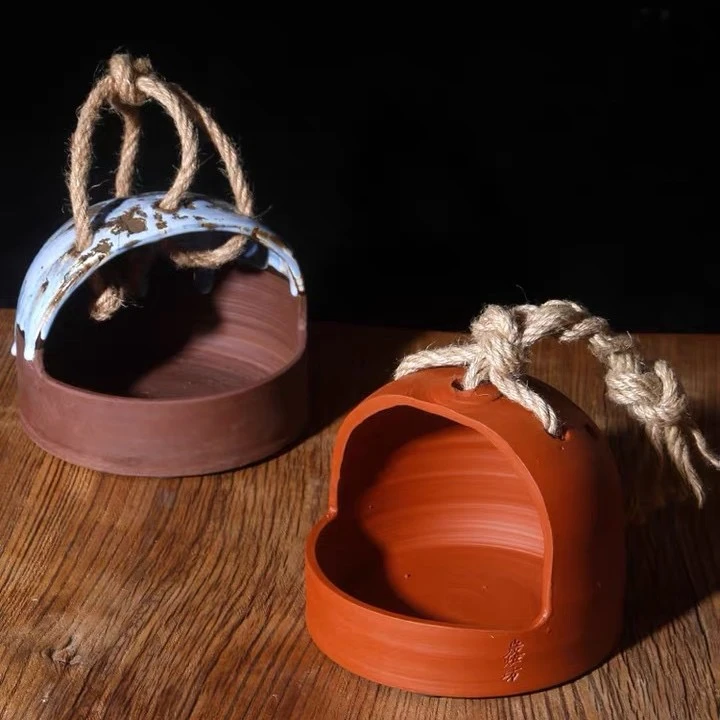 手提炭篮炭炉龙眼木炭橄榄核桃炭户外炭钵提梁装炭盆家用茶道配件