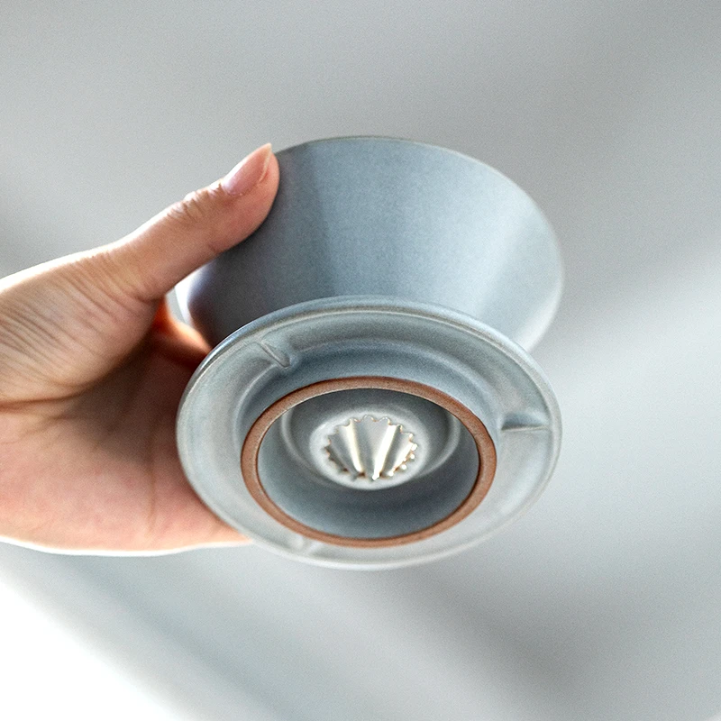 日式陶瓷滤杯手冲咖啡过滤杯滴漏式V60咖啡壶手冲咖啡器具螺旋纹